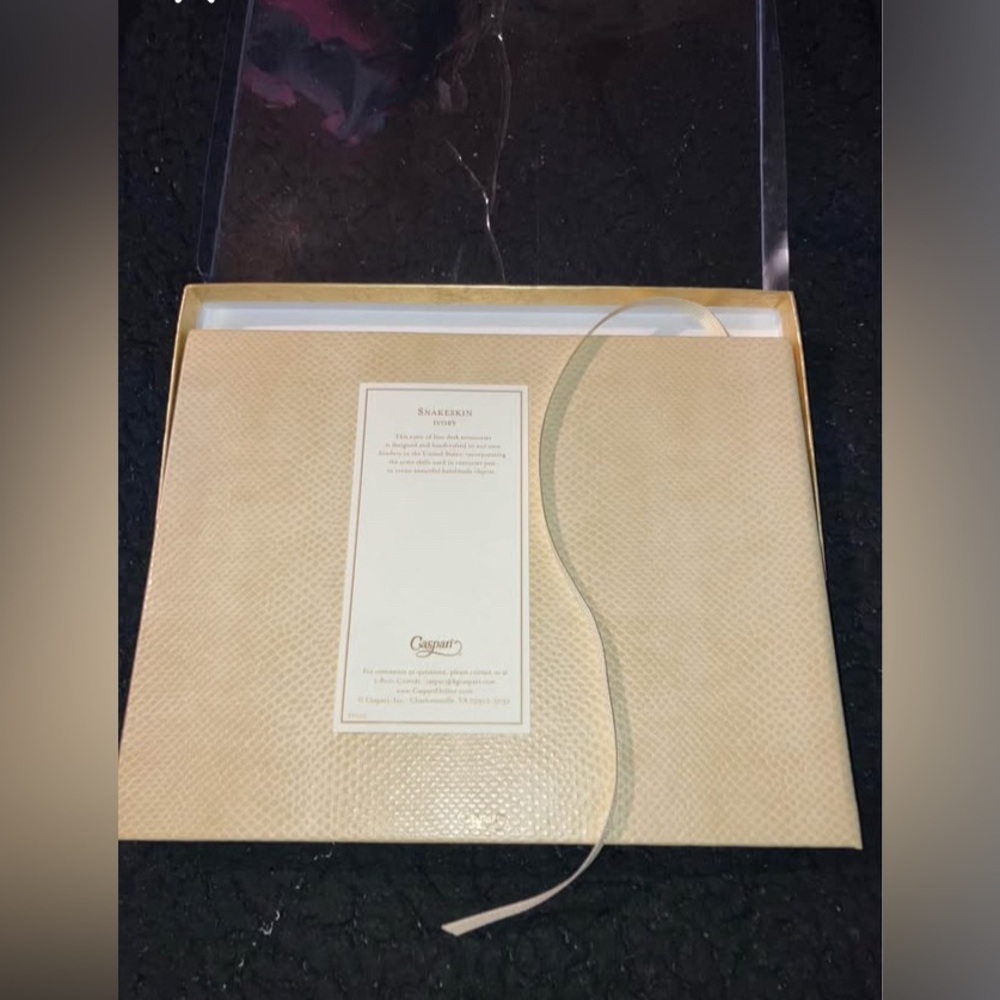Caspari Wedding Guest Book IvorySnakeskin